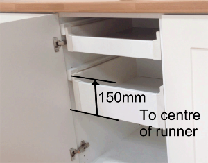 How to fit inner deep Blum  Metabox drawer runners