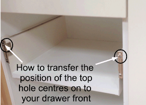 How to fit deep blum metabox drawer front