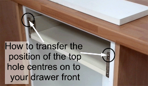 How to fit shallow  blum metabox drawer front