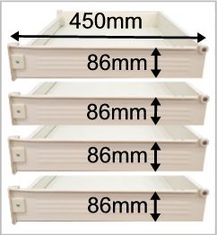 Blum Metabox 4 pack of inner drawers Blum Metabox 4 pack of inner drawers